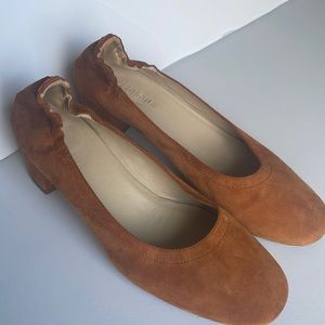 Everlane The Day Heel in Cognac Suede | Size 7